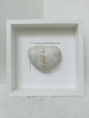 Gra (Love) Ogham Stone - Framed